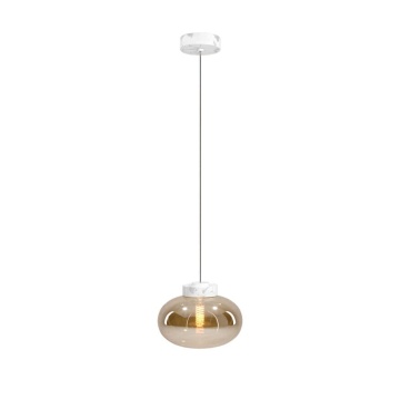 Pendul Moonstone sticlă chihlimbar/marmură albă