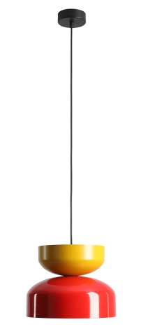 Pendul Tula 30 cm 1xE27 - Roșu chili + Muștar