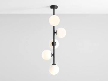 Plafoniera Libra 5 Negru 34 cm 5xE14
