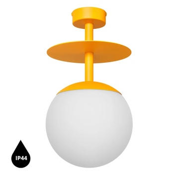 Plafonieră PLAAT B melon / with IP44, galben