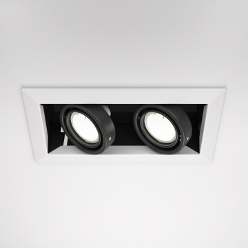 Spot incastrat Metal Modern - 24.5 cm, Alb, GU10