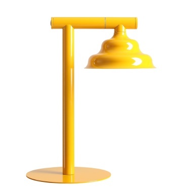 Veioză Fala 20 cm înălțime 37 cm 1xGU10 - Galben intens