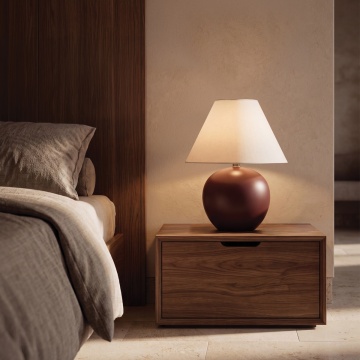 Veioză Fino 26158 1XE27 40W – roșu carmin ceramică