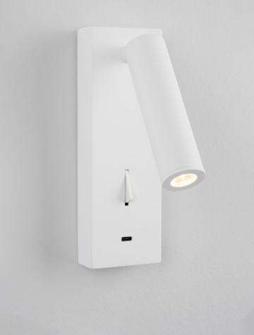 Aplica perete pentru pat Fuse Alb 6 x 12,3 x 18 cm