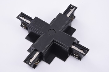 Conector X incastrat sistem șină Track 3LINE - Negru