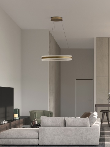 Corp de iluminat suspendat Agos Auriu Ø60 x H 150 cm