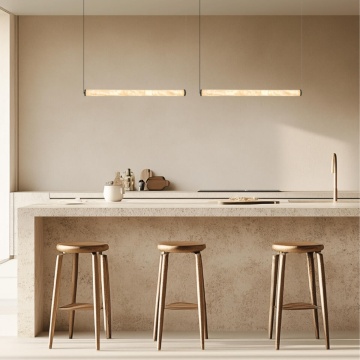 Corp de iluminat suspendat Alabaster LED 3000K - Negru, Natural
