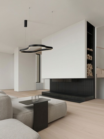 Corp de iluminat suspendat Dussa Negru 120 x 66 x 150 cm