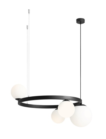 Corp de iluminat suspendat Garda 3xE14 / E27 - Negru