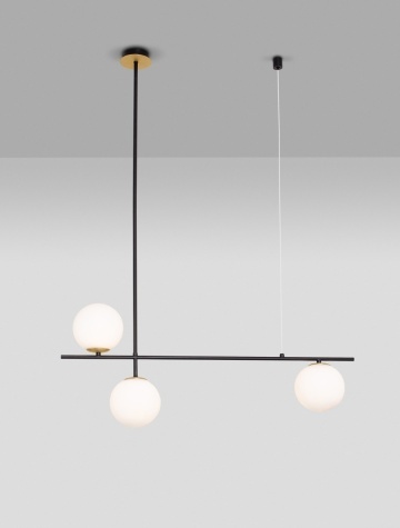 Corp de iluminat suspendat Git Opal / Auriu 95 x 15 x 73,5/121 cm