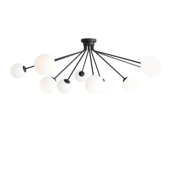 Corp de iluminat suspendat Holm 10xE14 - Negru