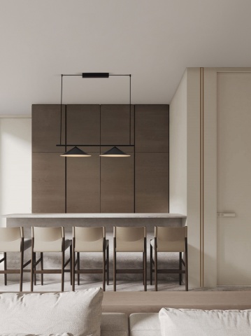 Corp de iluminat suspendat Lui Negru 100 x 40 x 185 cm