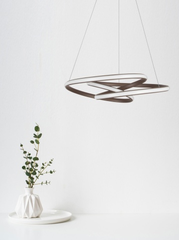 Corp de iluminat suspendat Menton Sandy Coffee Ø52 x H 120 cm