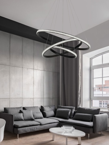 Corp de iluminat suspendat Nager Negru Ø78 x H 120 cm