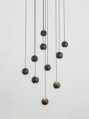 Corp de iluminat suspendat Nocci Negru Ø40,5 x H 150 cm