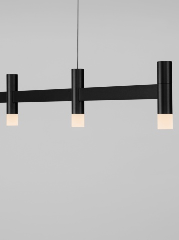 Corp de iluminat suspendat Poetic Negru 150 x 3,5 x 185 cm