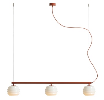 Corp de iluminat suspendat Puff 108 cm 3xE27 - Teracotă