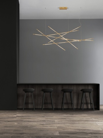 Corp de iluminat suspendat Raccio Auriu 180,5 x 75 x 200 cm