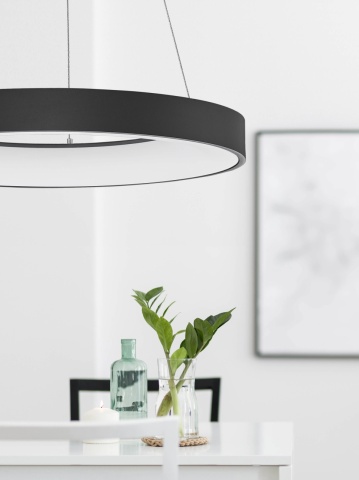 Corp de iluminat suspendat Rando Thin Negru Ø60 x H 120 cm
