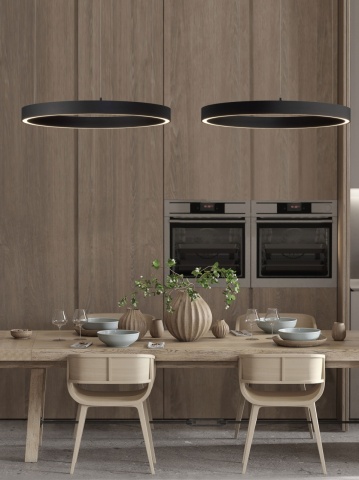 Corp de iluminat suspendat Sting Negru Ø80 x H 200 cm