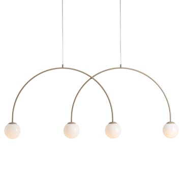 Corp de iluminat suspendat Una 149 cm 4xE14 - Bej
