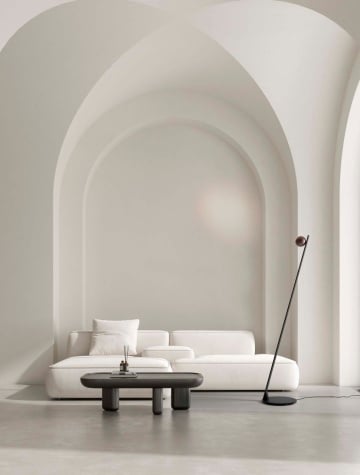 Lampadar Lusa Auriu sampanie / Negru Ø30 x H 147 cm
