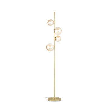 Lampadar Perlage Galben, Auriu - 164 cm