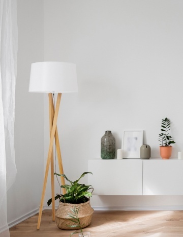 Lampadar Salino Natural / Ivory Ø50 x H 160 cm