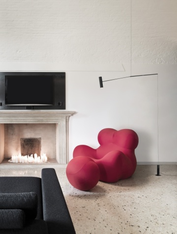 Lampadar Voice Negru 192 x 12 x 20-250 cm