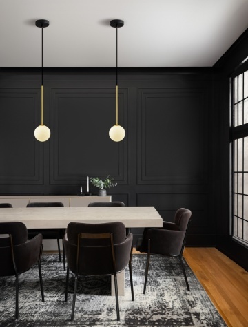 Pendul Savoy Opal / Negru / Auriu Ø11 x H 163 cm