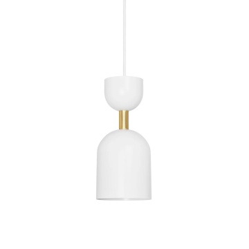 Pendul SUPURU white with a brass tube, alb / auriu