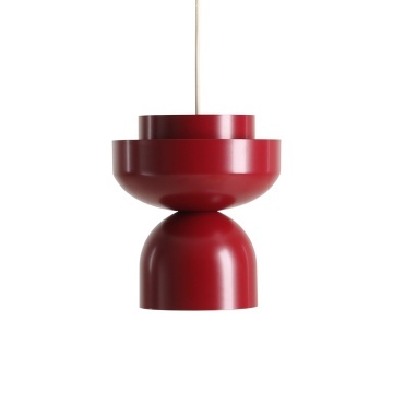 Pendul Ulia 23 cm 1xE27 - Roșu vin