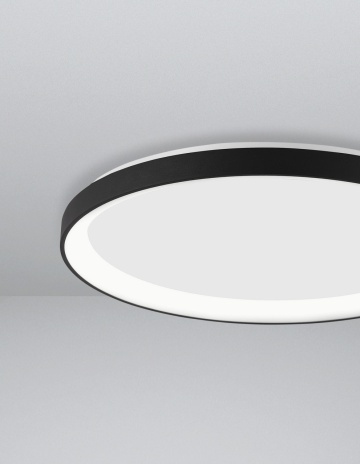 Plafoniera Pertino Negru Ø38 x H 6 cm