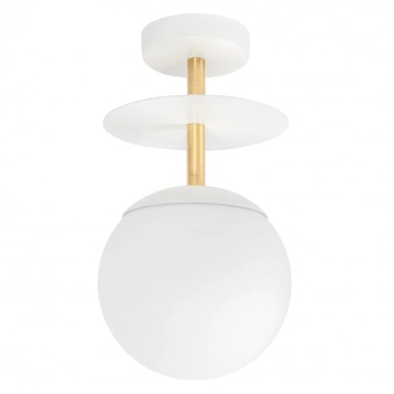 Plafonieră PLAAT B white / with brass, alb / auriu