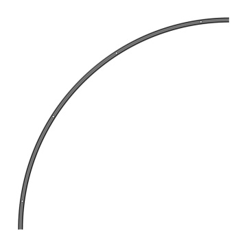 Sina curbata aplicata 6mm Ultra Slim Momentum - D:900, 6mm, Negru