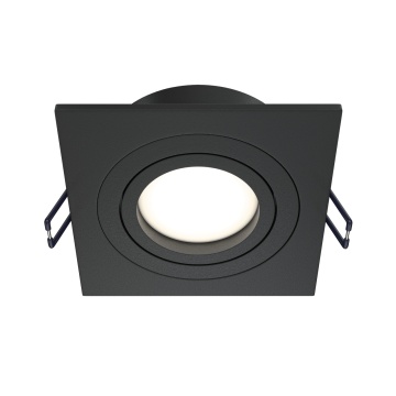Spot incastrat Atom - L 9.2 x l 9.2 cm, Negru, GU10