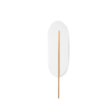Aplică de perete ROKKE white with brass detail, alb / auriu