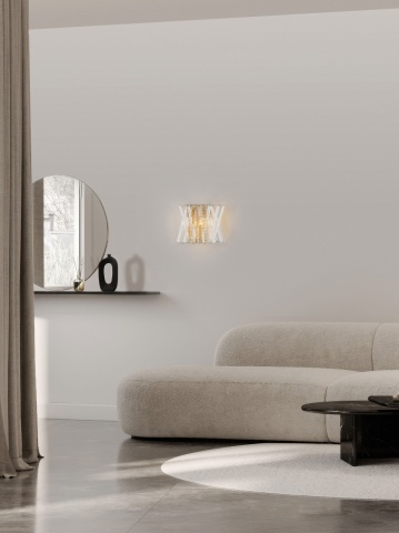 Aplica Estrella Satin Brass 30 x 18,5 x 24 cm