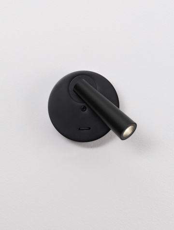 Aplica perete pentru pat Tico Negru Ø10,4 x H 12,6 cm
