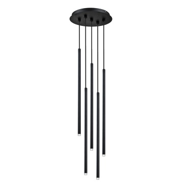 Corp de iluminat suspendat 5 lumini Zenia - Negru