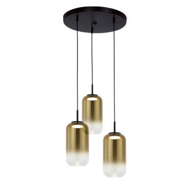 Corp de iluminat suspendat Faro 3000K - Negru mat, Auriu