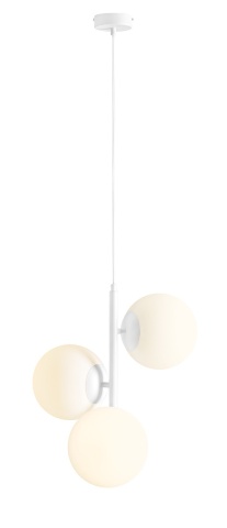Corp de iluminat suspendat Fin 46 cm 3xE27 - Alb