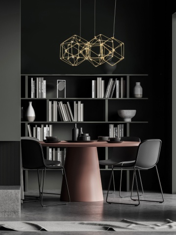 Corp de iluminat suspendat Nebula Auriu Ø49 x H 150 cm