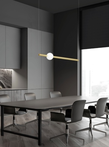 Corp de iluminat suspendat Neutron Auriu 92 x 12 x 150 cm