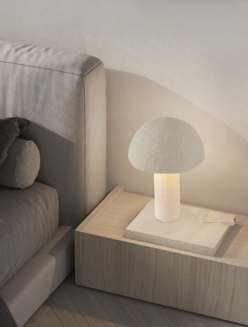 Lampa de masa Mushu Alb Ø28,5 x H 39 cm