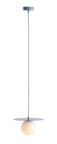 Pendul Loop 28 cm 1xE14 - Albastru prăfuit