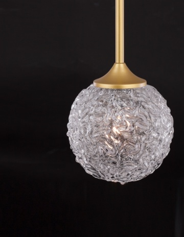Pendul Mirano Transparent / Auriu Ø15 x H 180 cm