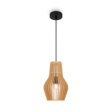 Pendul Roots Ø 30 cm E27 - Negru
