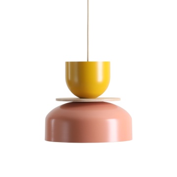 Pendul Uto 30 cm 1xE27 - Coral + Muștar