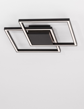 Plafoniera Bilbao Negru 46 x 46 x 6,5 cm